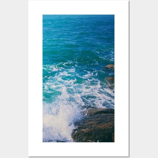 Summer Sea Waves Rocks Nature Posters and Art